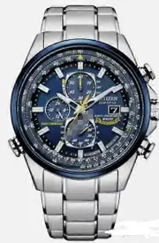 NEW Luxury CITIZEN Blue Angels Eco-Drive Watch - Men's World Chronograph
