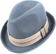 [MNBY] Felt Fedora Hat Fedora Hat Unisex Autumn Winter Wool Felt Flat Hat Jazz Simple