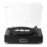 Jam Sound Stream+ Home Vinyl Record Player Turntable Set Black w/Bluetooth 5.1