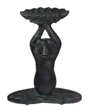 Northlight 22.25in Yoga Frog with Bird Feeder Outdoor Garden Statue