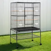 i.Pet Bird Cage Large Cages 160cm Parrot Aviary Stand-Alone Budgie Wheels Castor