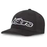 Alpinestars Blaze Flexfit Cap Unisex Motorcycle Hat Curve Bill Black White