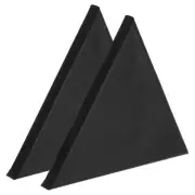 11.8" Triangle Canvas Board for Painting, 2 Pcs Blank Panels, Black