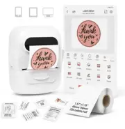 Label Maker Machine with Tape Barcode Label Printer Mini Portable Bluetooth