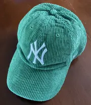 New York Yankees ‘47 Clean Up Kelly Green Corduroy Strapback Hat NEW w/Tags