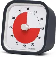 TTM9-W Study Timer, Mod (With Cover, Charcoal Gray, 3.5 Inches (9 Cm), 60 Minute