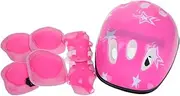 Generic 1 Set Kids Protective Gear Set Roller Skating Helmet Knee Pads and Elbow Pads with Wrist Guards Set for Roller Skating Skateboarding