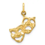 10k Yellow Gold Comedy/Tragedy Charm