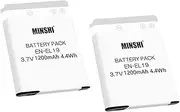 MINSHI EN-EL19 (2 Pack) Replacement Battery Compatible with Nikon S4300【3.7V 1200mAh】 High Performance Compatible Camera Battery 2023LF