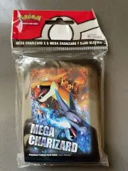 Mega Charizard X & Mega Charizard Y Card Sleeves (65ct) Pokemon TCG NEW