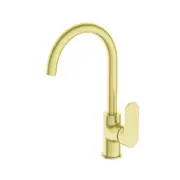 Amelie Sink Mixer Gooseneck Paddle Brushed Gold BDO301306BG