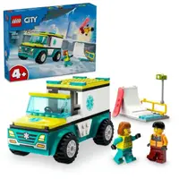 在飛比找momo購物網優惠-【LEGO 樂高】城市系列 60403 緊急救護車和單板滑雪