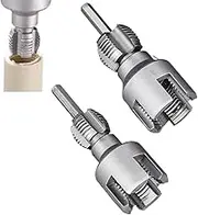 Integrated Internal & External Pipe Threading Tool, Multi Functional Dual-End 1/2 Inch 3/4 Inch PVC PPR Pipe Thread Opener for Water Line Repair, Drill-Compatible Manual Thread Maker(1/2+3/4 Inch)