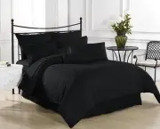 1000 Thread Count 100% Egyptian Cotton 1000 TC Bed Sheet Set Full Black Stripe