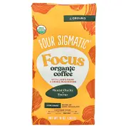 Four Sigmatic, Focus, Organic Coffee with Lion's Mane & Chaga Mushrooms, Ground, Dark Roast, 10 oz (283 g)