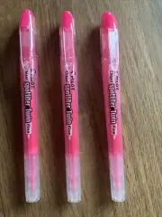 Pilot Spotliter Twin Tip Pink Highlighters, Chisel/Fine Nibs (PKT 3 PENS) B/NEW