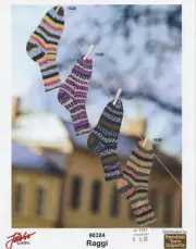 Swedish Yarn Imports Jarbo Garn Knitting Pattern 90384 Raggi Socks Child, Adult