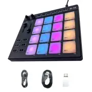 MIDI Pad Controller W/ 16 RGB Pad Beat Maker For Finger Drumming Music Making