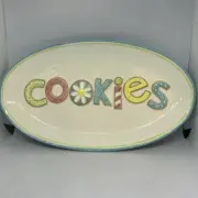 HALLMARK ~ Springtime Flowers Porcelain Cookie Platter w/Sugar Cookie Recipe NEW