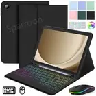 For Samsung Galaxy Tab A9+ Plus/A8/S7/S8/S9 FE Case with Keyboard Backlit Type-C