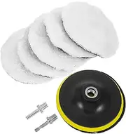 MAGICLULU 1 Set Wool Polishing Wheel Self Adhesive Car Polishing Pad Kit for Drill Buffing Efficient Waxing Cleaning Essential Tool for Car Detailing Enhances Shine Protection