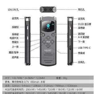 【現貨】秒發錄音筆雙立體錄音降噪密碼可選場景定時voice recorder