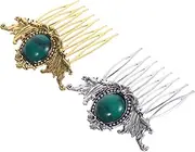 MERRYHAPY 2Pcs Vintage Decorative Hair Comb for Women and Styling Side Combs Elegant Hairdressing Accessories for All Hairstyles and Occasions