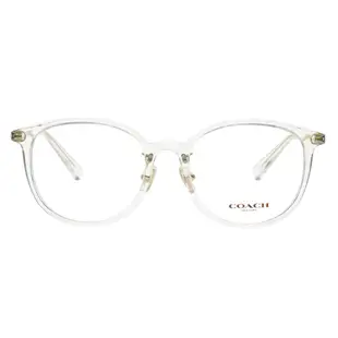 COACH光學眼鏡 貓眼圓框/透明 金 #HC6160D 5111