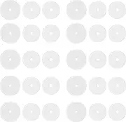 [Styquenzer] 30Pcs Silicone Healing Non Pull Piercing Discs 7/9mm Clear Earrings Backs Stabilizer Silicone Earring Backs Stopper Stabilize Earlobe Support Patches Silicone Disc Pads for Piercing Bump, Plastic