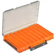 Double Side Fishing Lure Storage Box Plastic Fish Tackle Container, Orange