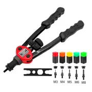 12'' Rivet Gun Kit Rivnut with 5 Mandrels M3 M4 M5 M6 M8 - Nutsert - Nut Setter - Thread Setting Tool