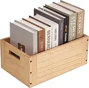 KIRIGEN Stackable Wood Storage Cube /Basket/ Bins Organizer for Home Books Clothes Toy - Modular Open Cubby Storage System - Office Bookcase shelves C15-NA