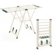 Giantex Clothes Drying Rack Foldable Laundry Hanger w/16 Rails Gullwing Clothing Stand Multi