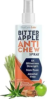 Bitter Apple Spray for Dogs to Stop Chewing Furniture, Plants, Paws & More | Alcohol-Free, No Sting for Hot Spots | Made in The USA | 5X Strength Pet Corrector Anti Chew Deterrent No Chew Spray | 8oz
