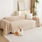 Sofa Covers for Futon Couch Cushion Cover with Tassel Edge Khaki Couch Covers Th