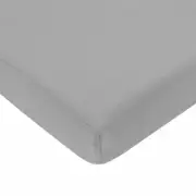 Cotton Jersey Knit Fitted Playard Sheet, Grey, SET OF 2
