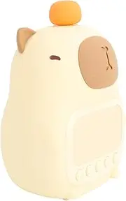 Cordless Alarm Clocks for Bedrooms, Cute Capybara Night Light Dimmable, Capybara Clock Dimming Night Light for Bedroom