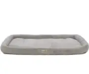 Quilted Crate Bolstered Mat Dog Bed, Ideal for Crates - Gray, Extra Large