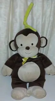Carters Stuffed Hanging Musical Monkey 14" Pull String Plush Toy