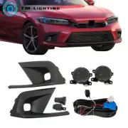 Pair of Fog Lights LED Lamps w/Black Cover Switch kits For 2022-2023 Honda Civic (for: Honda)