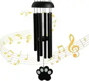 Large Outdoor Metal Wind Chimes 37 Inch Relaxing Melodic Tones Wind Chimes for Home Garden Porch Patio Decor Inspiration and Memorial (32inch Black A)