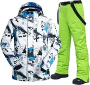 [USDBE] Ski Suit Men S Winter Snow Jacket and Pants Sets Skiwear Skiing Jacket