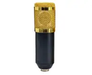 Audio Dynamic USB Condenser Sound Recording Vocal Microphone Mic with Stand Mount-Black