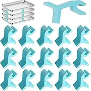 16PCS Baking Sheet Stackers, Reusable Trays Stacking Holder, Space-Saving Trays Stacking Holder, Multipurpose Baking Tray Stackers Suitable, for Home Kitchen(Blue)