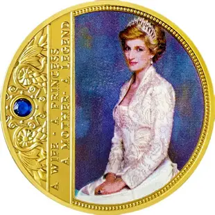 戴安娜王妃人物硬幣收藏 英國公主小禮品金屬徽章把玩幸運金銀幣