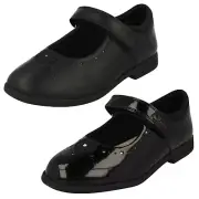Clarks Cut Out Star Detailed Mary Jane Style School Shoes - Magic Step Bar