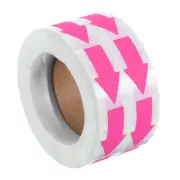 Arrow Sticker 1.2x0.6", 1000 Pcs Adhesive Color Coding Decal, Bright Pink
