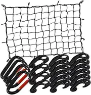 Car Roof Cargo Net Cover Mesh Netting Unil Trip Easy Install and Store Travel Camping Securing Luggage Rack Mesh, Rubber Net