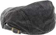 [TINEASUR] Flat Cap Men's Driver Cap Lightweight Hat Stylish News Boy Hat for Women Black
