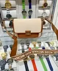 Michael Kors Bradshaw Women Medium Canvas Pocket Messenger Crossbody Bag Luggage